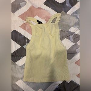 Yellow Small Strapped Crop Top